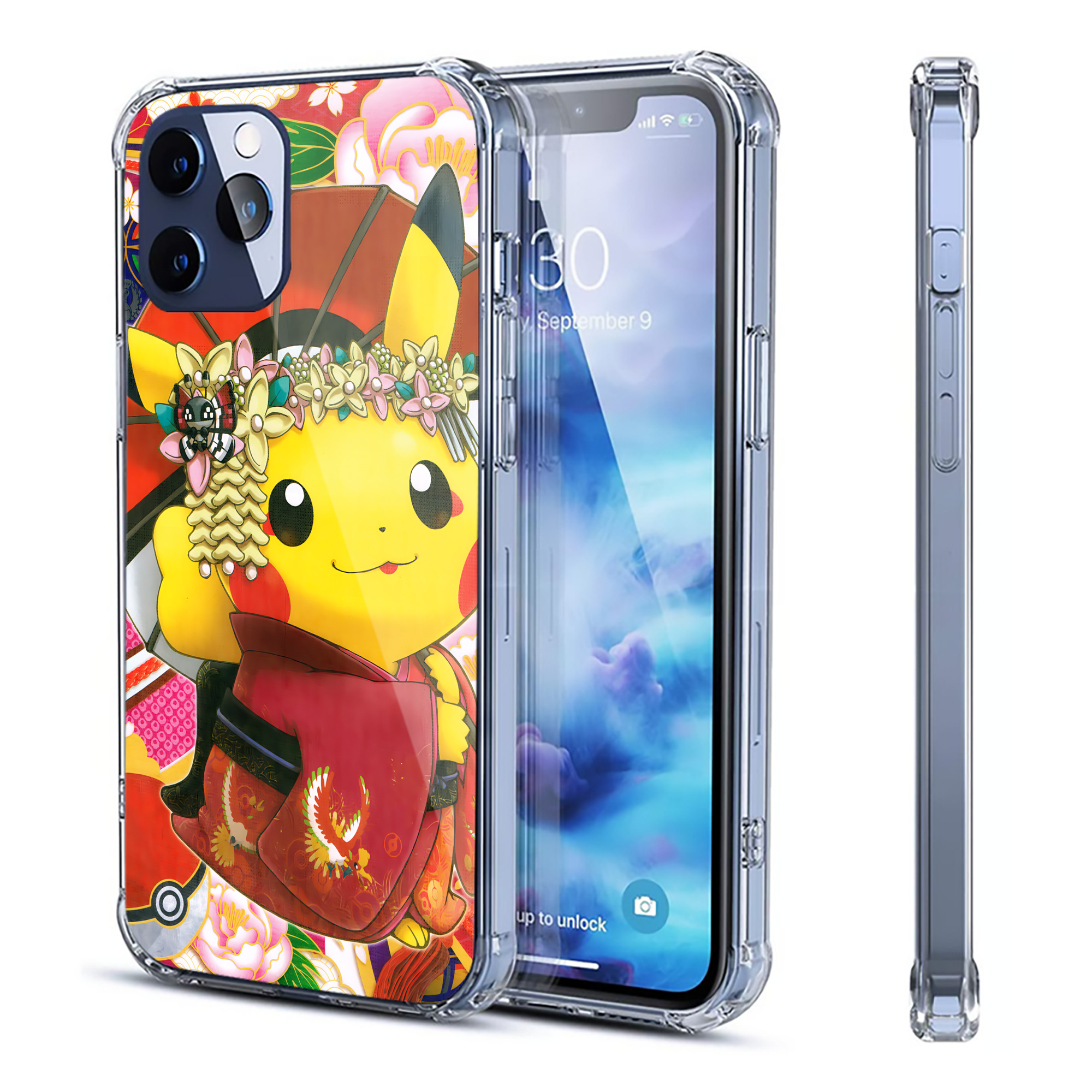 （画像用） ポケットモンスター Pokémon 【iPhone 12シリーズ対応】透明スマホケース（クリアソフトケース）